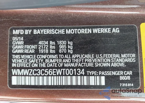 2014 Mini Countryman Cooper S from USA, damaged, VIN WMWZC3C56EWT00134